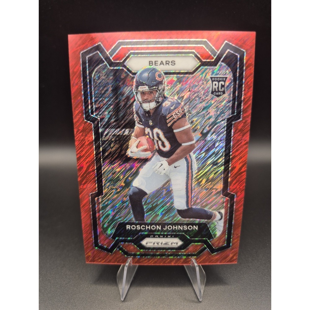 2023 Panini Prizm Rookies Roschon Johnson #314 Red‎ Shimmer Prizm /35 (RC) Bears